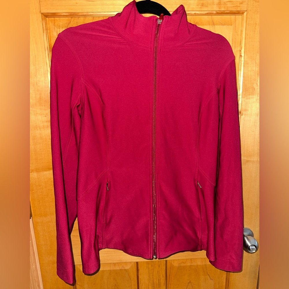 Lucy Women’s Vital Full Zip Track Jacket Medium Red Berry